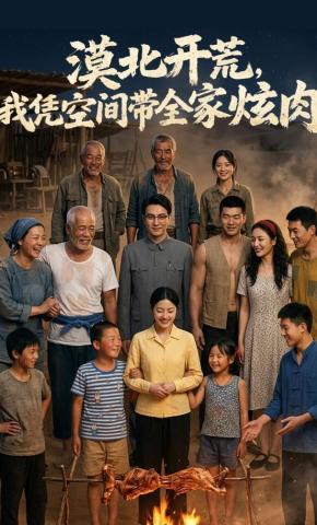 短剧《漠北开荒，我凭空间带全家炫肉》海报