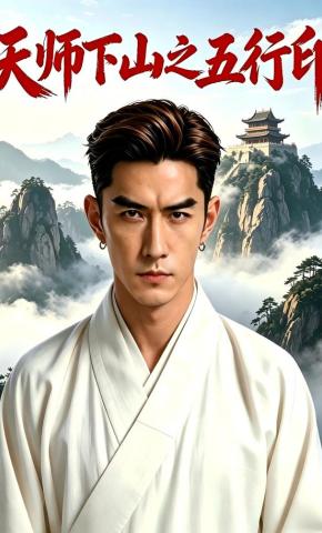 短剧《天师下山之五行印》海报