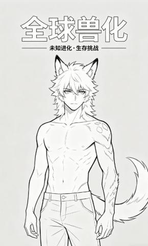 短剧《全球兽化未知进化生存挑战》海报