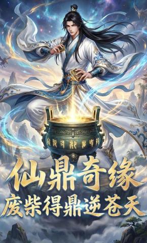 短剧《仙鼎奇缘，废柴得鼎逆苍天》海报