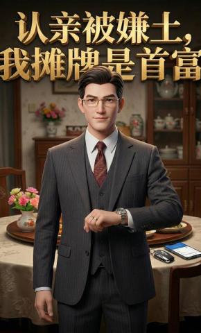 短剧《认亲被嫌土，我摊牌是首富》海报