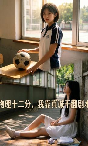 短剧《物理十二分，我靠真诚干翻剧本》海报
