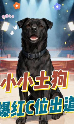 短剧《小小土狗，爆红C位出道》海报