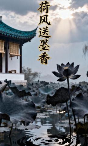 短剧《荷风送墨香》海报