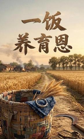 短剧《一饭养育恩》海报