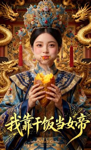 短剧《我靠干饭当女帝》海报