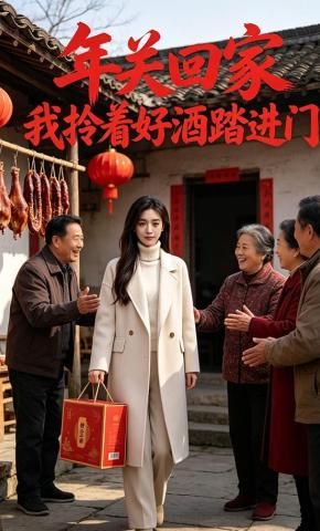 短剧《年关回家，我拎着好酒踏进门》海报