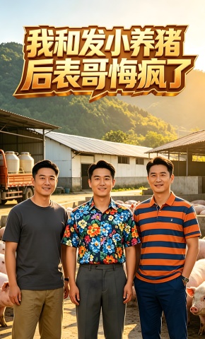 短剧《我和发小养猪后表哥悔疯了》海报