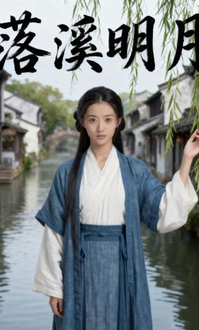 短剧《落溪明月》海报