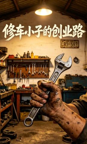 短剧《修车小子的创业路》海报