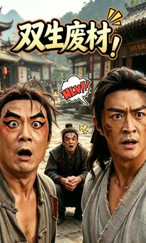 短剧《双生废材》海报