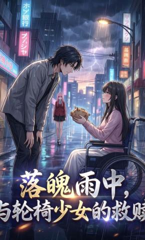 短剧《落魄雨中，与轮椅少女的救赎》海报