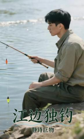 短剧《江边独钓》海报