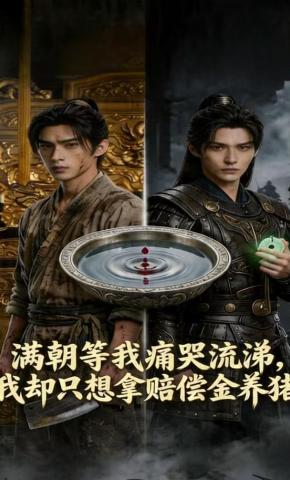 短剧《满朝等我痛哭流涕，我却只想拿赔偿金养猪》海报