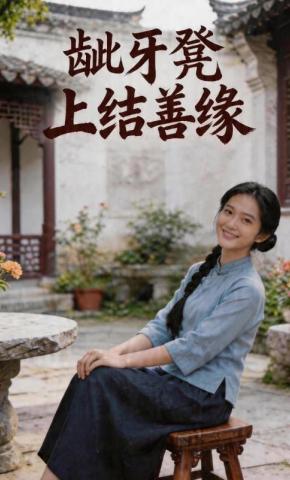 短剧《龇牙凳上结善缘》海报