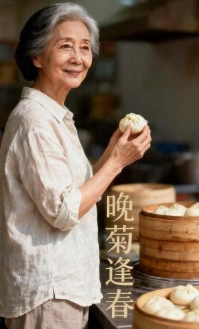 短剧《晚菊逢春》海报