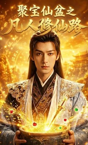短剧《聚宝仙盆之凡人修仙路》海报