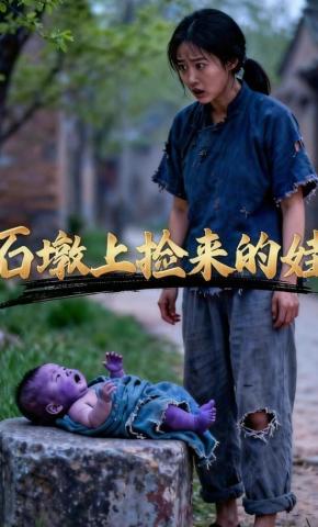 短剧《石墩上捡来的娃》海报