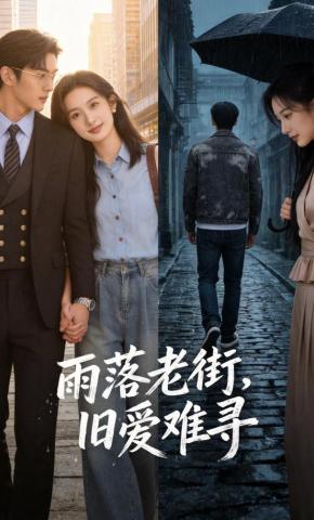 短剧《雨落老街，旧爱难寻》海报