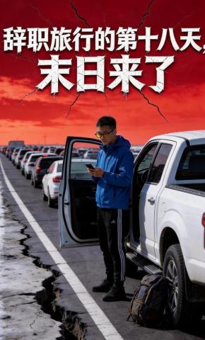 短剧《辞职旅行的第十八天，末日来了》海报