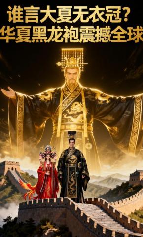 短剧《谁言大夏无衣冠，华夏黑龙袍震撼全球》海报