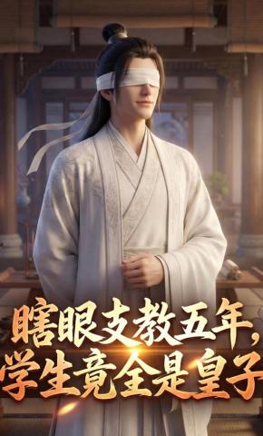 短剧《瞎眼支教五年，学生竟全是皇子》海报