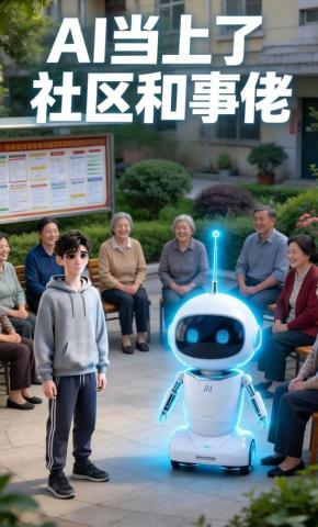短剧《AI当上了社区和事佬》海报