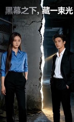 短剧《黑幕之下，藏一束光》海报