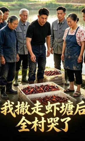 短剧《我撤走虾塘后，全村哭了》海报