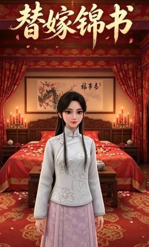 短剧《替嫁锦书》海报