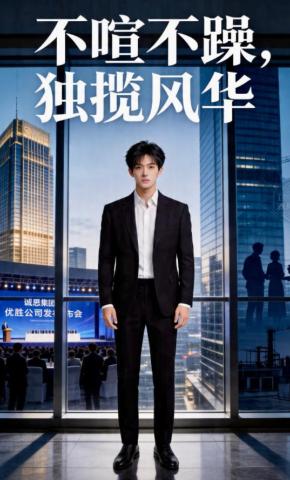 短剧《不喧不躁，独揽风华》海报