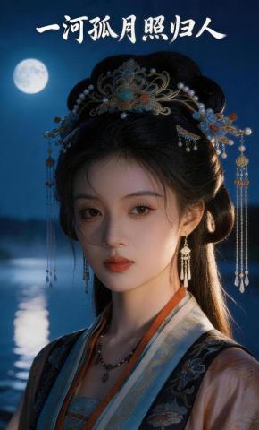 短剧《一河孤月照归人》海报