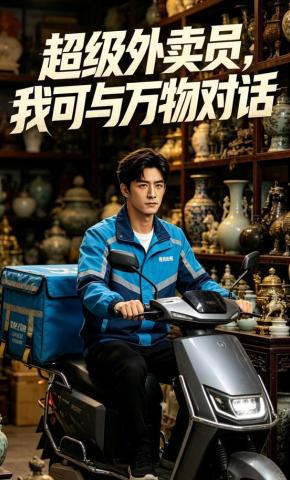 短剧《超级外卖员，我可与万物对话》海报