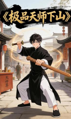 短剧《极品天师下山》海报