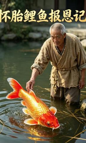 短剧《怀胎鲤鱼报恩记》海报