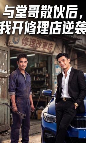 短剧《与堂哥散伙后，我开修理店逆袭》海报