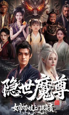 短剧《隐世魔尊女帝带娃上门求负责》海报