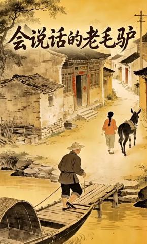 短剧《会说话的老毛驴》海报