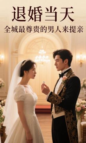 短剧《退婚当天，全城最尊贵的男人来提亲》海报