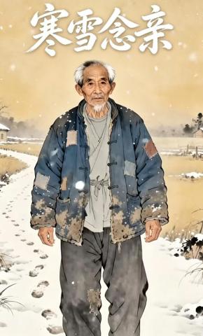 短剧《寒雪念亲》海报