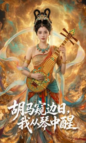 短剧《胡马窥边日，我从琴中醒》海报