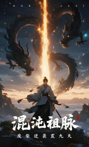 短剧《混沌祖脉：废柴逆袭震九天》海报