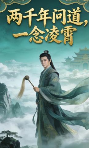 短剧《两千年问道，一念凌霄》海报
