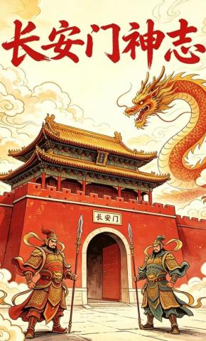 短剧《长安门神志》海报