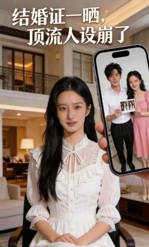 短剧《结婚证一晒，顶流人设崩了》海报