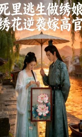 短剧《死里逃生做绣娘，绣花逆袭嫁高官》海报