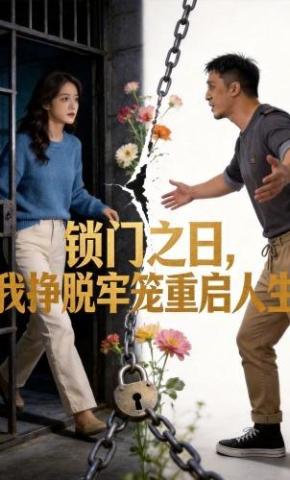 短剧《锁门之日，我挣脱牢笼重启人生》海报