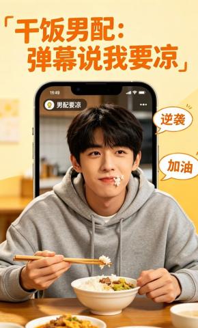 短剧《干饭男配：弹幕说我要凉》海报