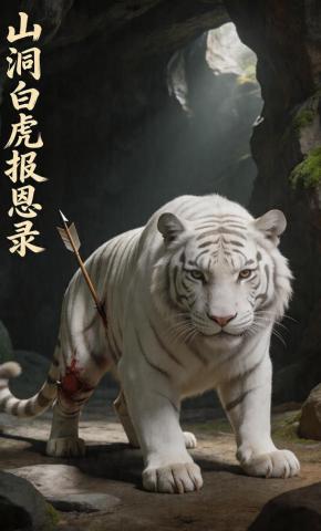 短剧《山洞白虎报恩录》海报