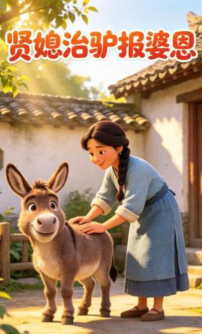 短剧《贤媳治驴报婆恩》海报